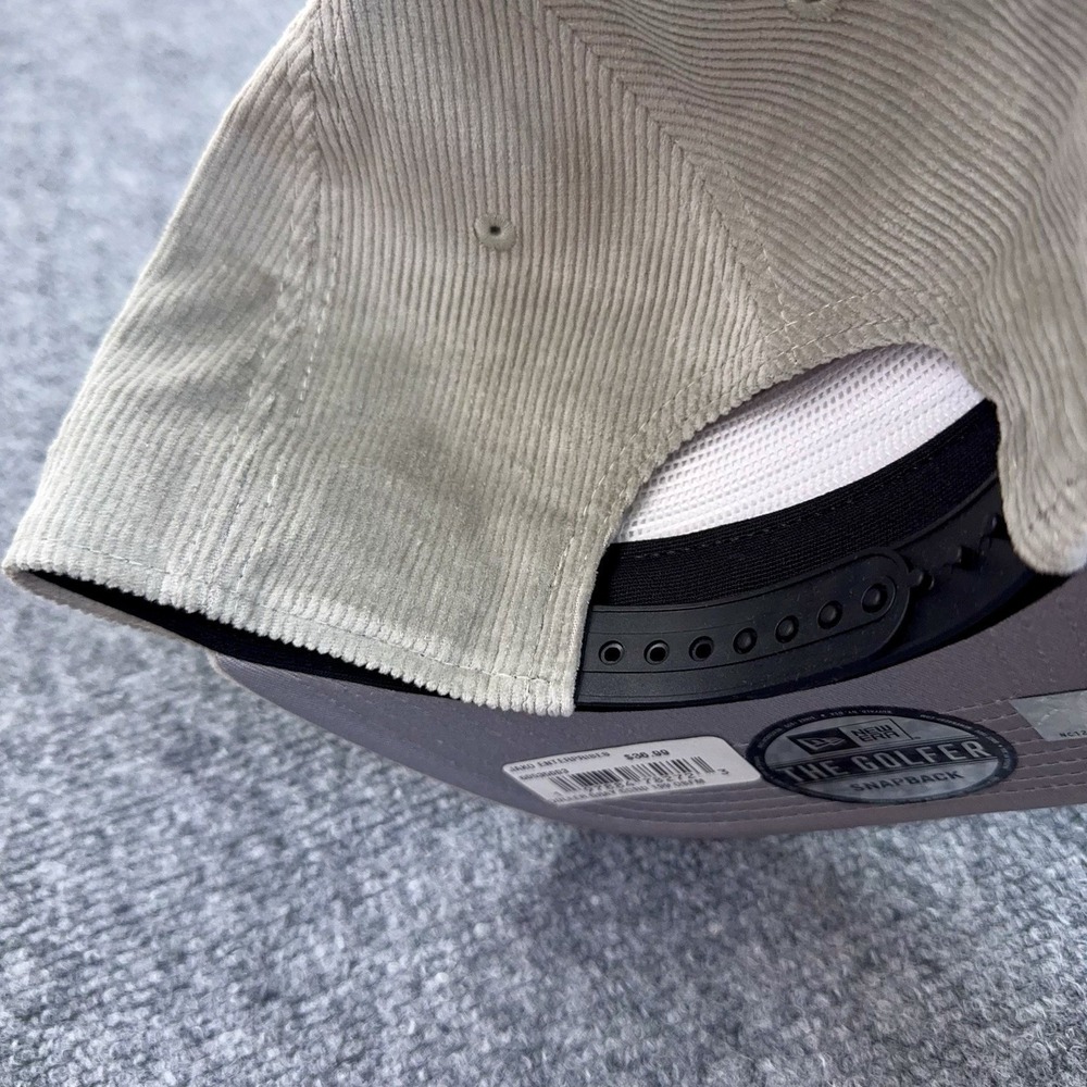 Brooklyn Nets Hat New Era The Golfer Corduroy Gray Snapback Reverse Arch NBA Cap - Picture 7 of 8